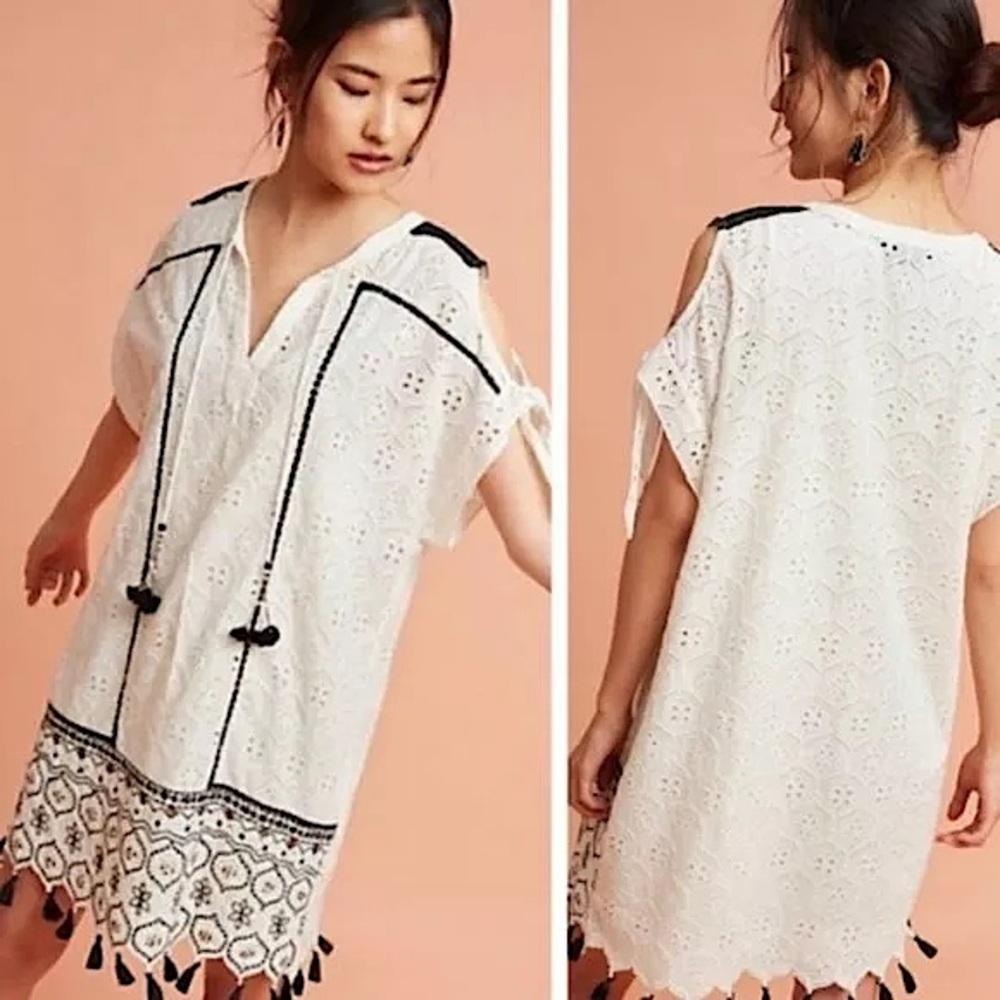 ANTHROPOLOGIE Hemant & Nandita Aditya Embroidered Tunic Dress